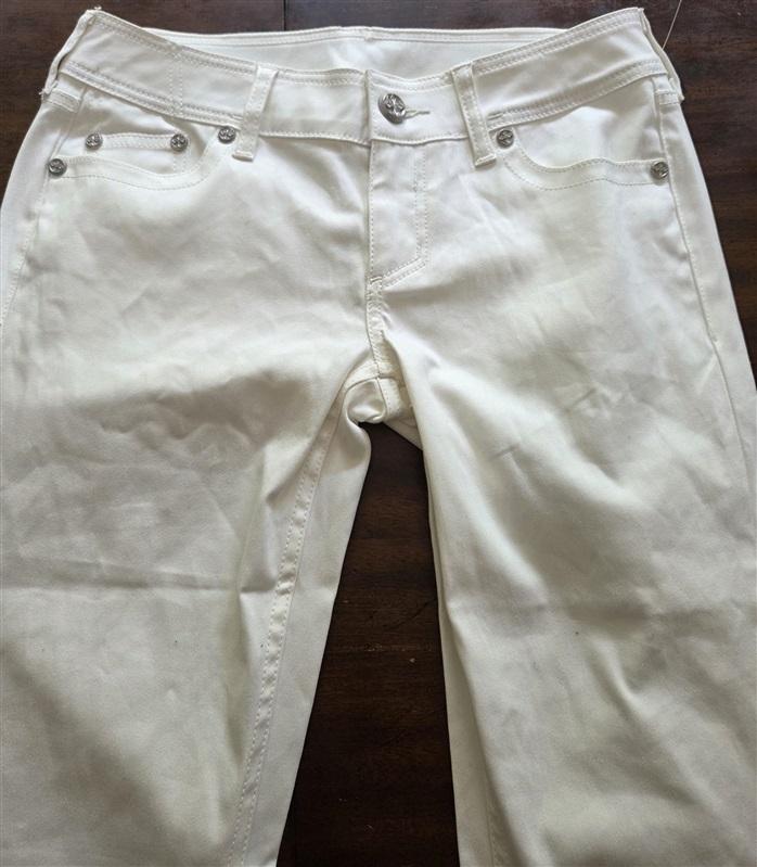 NWOT Affliction 28 Sample Jeans Low Rise Straight White 128388