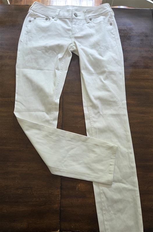 NWOT Affliction 28 Sample Jeans Low Rise Straight White 128388
