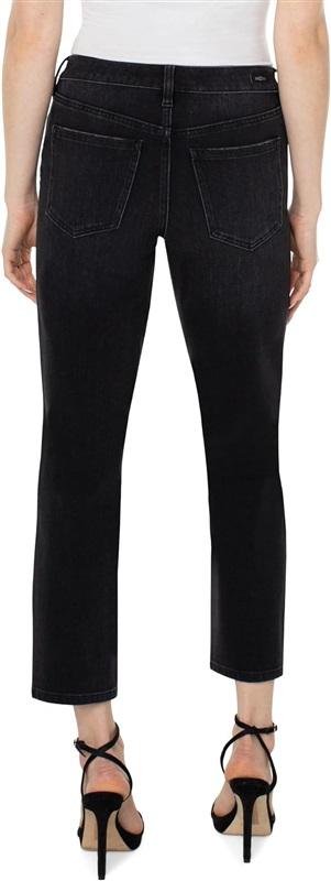 NWT Liverpool 4 27 Liv Non-Skinny Skinny Jeans Black Silver Trim 128401