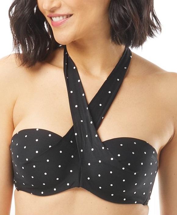 NWT Coco Reef Cast Black 36/38C Five Way Underwired Bikini Swim Top 128405