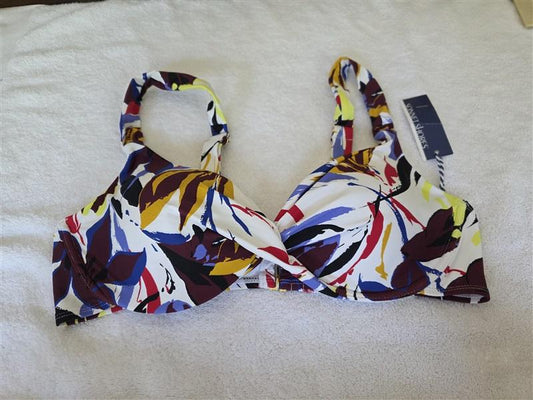 NWT Sonnet Shores 14 Underwire Floral Bikini Swim Top 128408