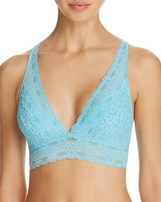 NWT Wacoal 30 Halo Lace Soft Cup Bra 811205 Aqua Blue 128439
