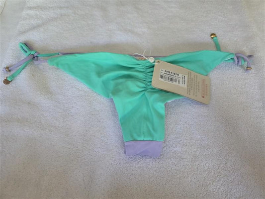 NWT Maria Bonita Phax S Morado Purple Cinched Back Bikini Triangle Bottom 128445