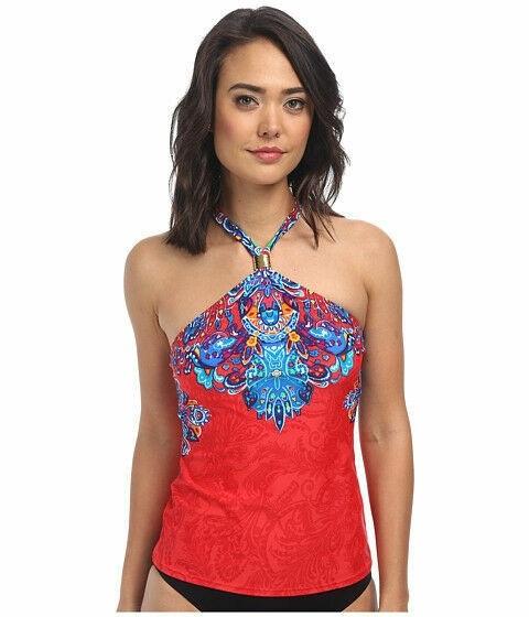 NWOT Ralph Lauren 6 Halter Bandeau Tankini Scarf Swim Top Sample 128446
