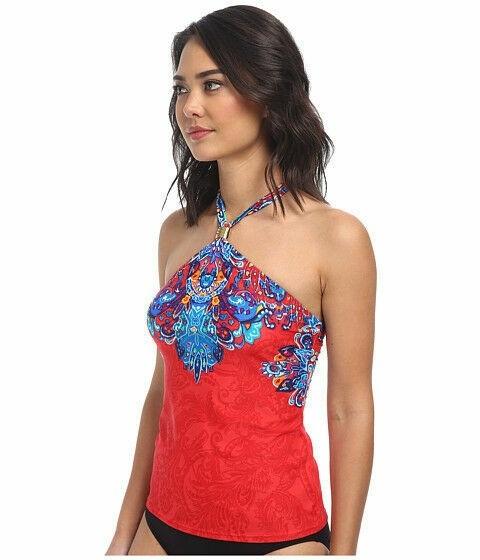 NWOT Ralph Lauren 6 Halter Bandeau Tankini Scarf Swim Top Sample 128446