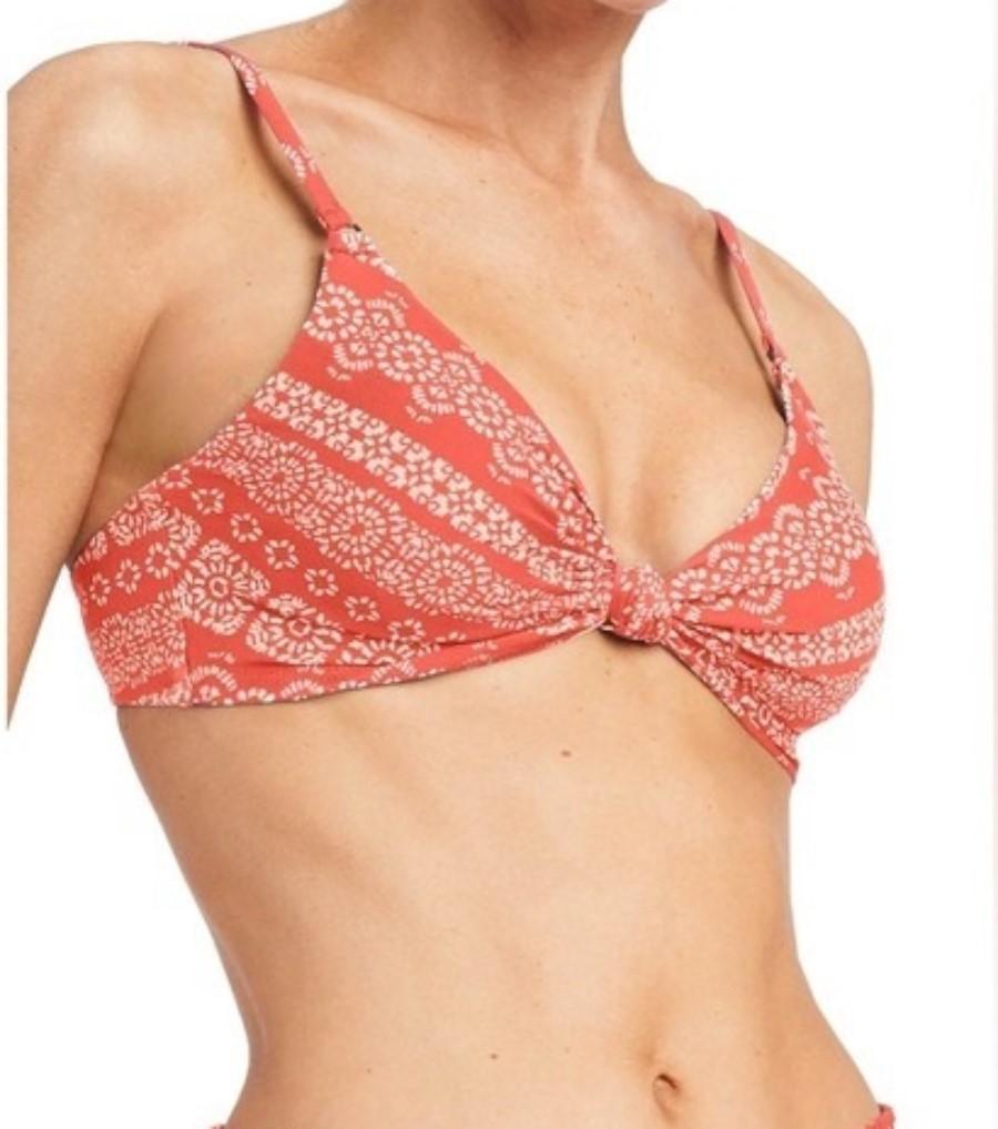 NWOT Robin Piccone S Isla Underwire Bikini Swim Top Terra Cotta Orange 128456