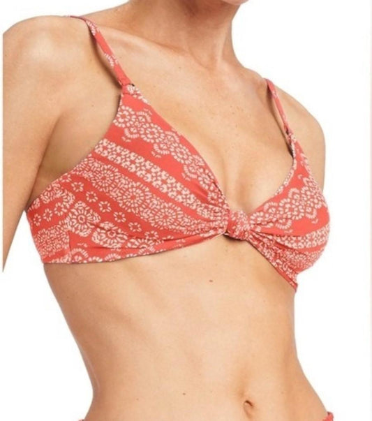 NWOT Robin Piccone S Isla Underwire Bikini Swim Top Terra Cotta Orange 128456