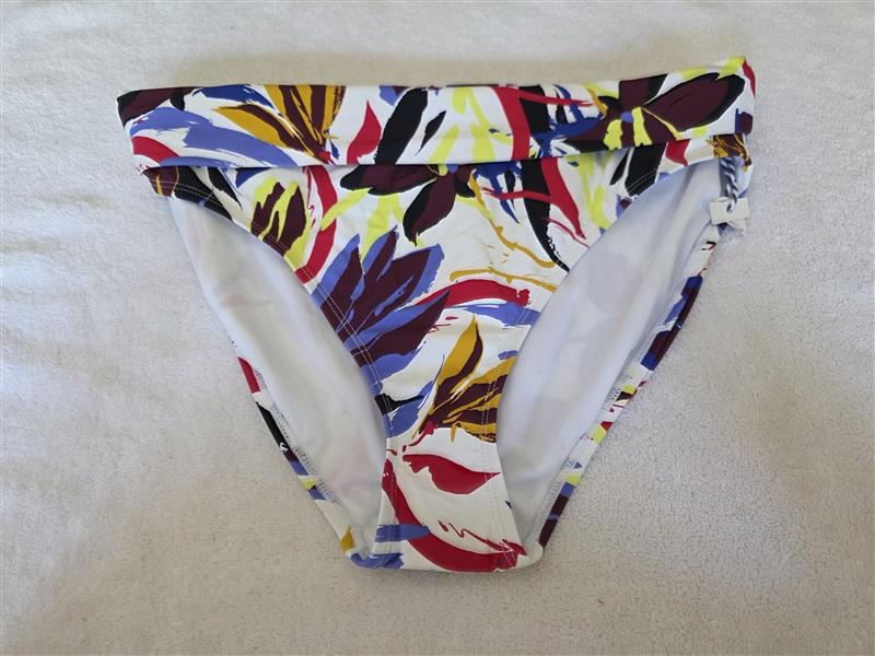 NWT Sonnet Shores 12 Fold Over Floral Bikini Swim Bottom 128459