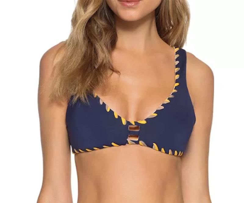 NWOT Becca Camille S Reversible Keyhole Scoop Neck Bikini Swim Top 128461