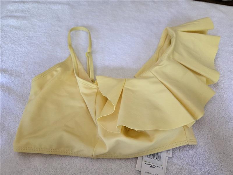 NWT Habitual Kids 14 Byanca Asymmetrical Bikini Top & Bottom Yellow 128464