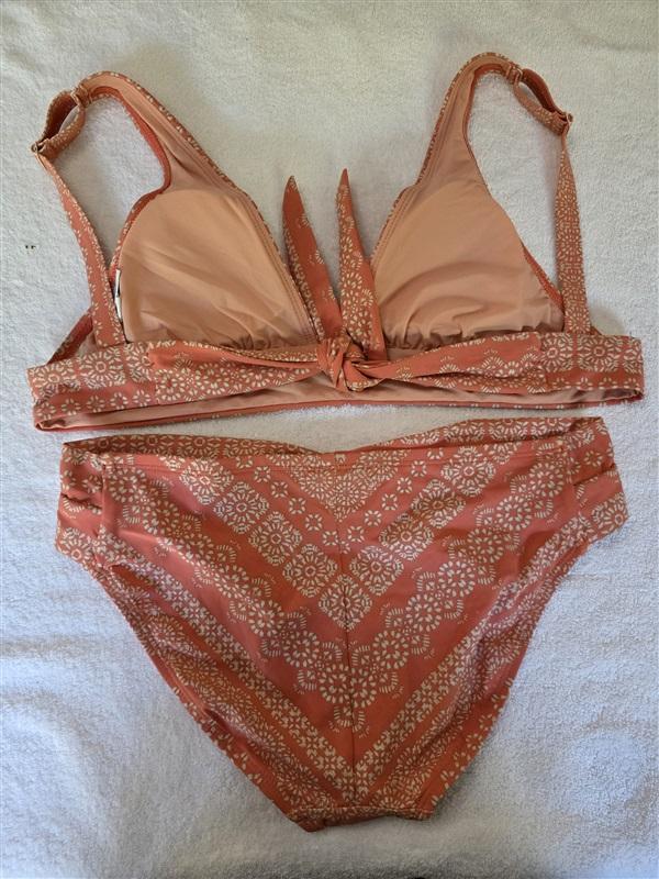 NWOT Robin Piccone L Isla Triangle Bikini Swim Top & Bottom Terra Cotta 128479