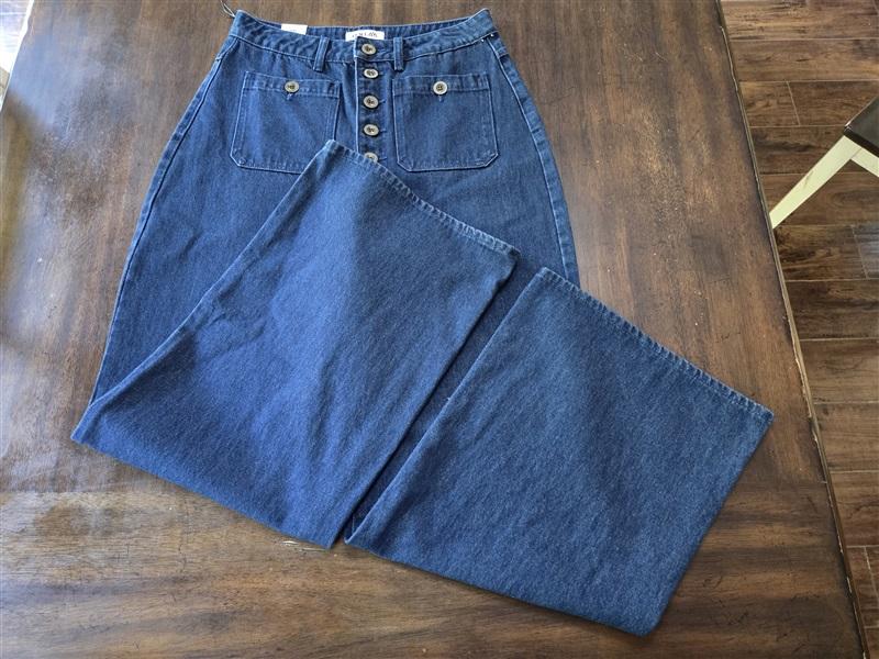 NWT Rolla's 32 Studio Flare Lou Button Fly Blue Sailor Jeans Dungarees 128483