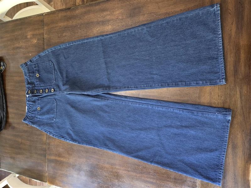 NWT Rolla's 32 Studio Flare Lou Button Fly Blue Sailor Jeans Dungarees 128483