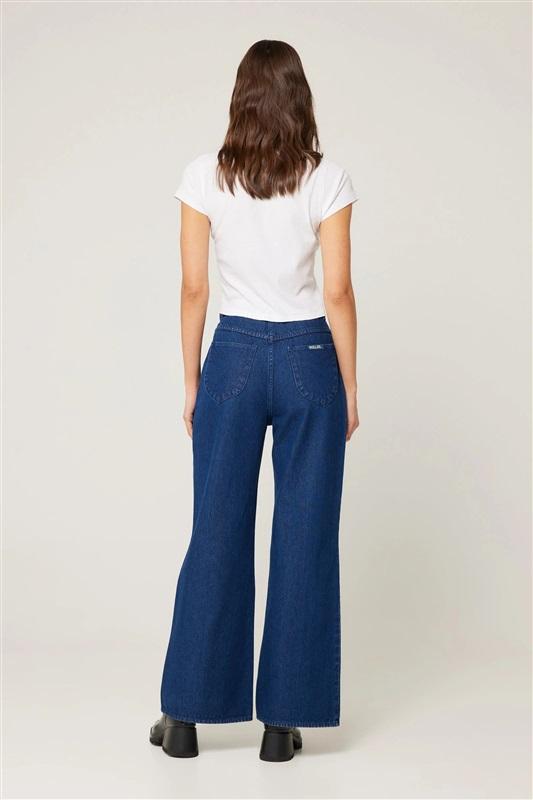 NWT Rolla's 32 Studio Flare Lou Button Fly Blue Sailor Jeans Dungarees 128483