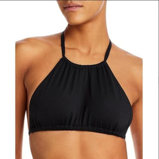 NWT Aqua Swim M HIGH NECK HALTER Bikini Swim Top 128491