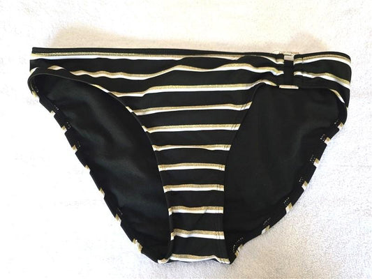 NWOT Ralph Lauren Striped SZ 8 Side-Ring Hipster Bikini Swim Bottoms 128497