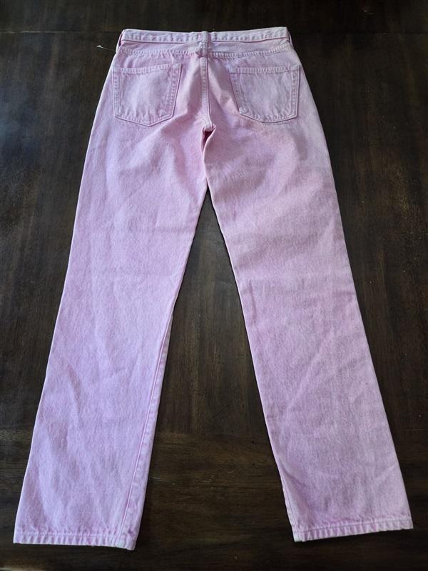 NWOT Edwin 26 Bree Slim Skinny Pink Button Fly Jeans 128516