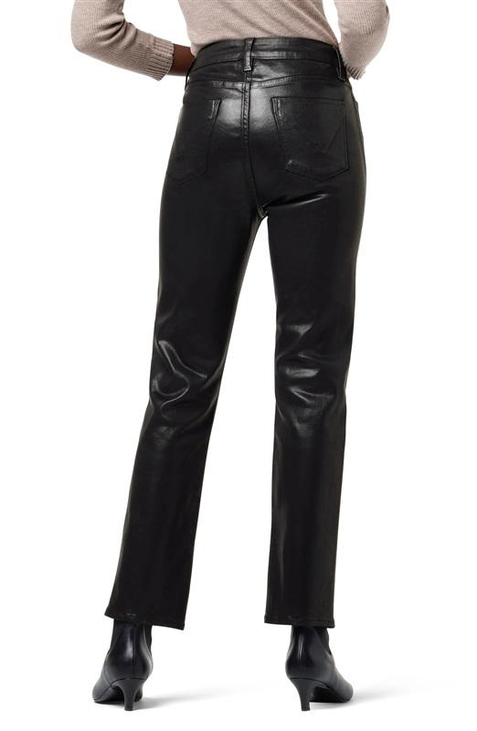 NWT Hudson 29 Nico Mid Rise Straight Ankle Jeans Black Coated 128517