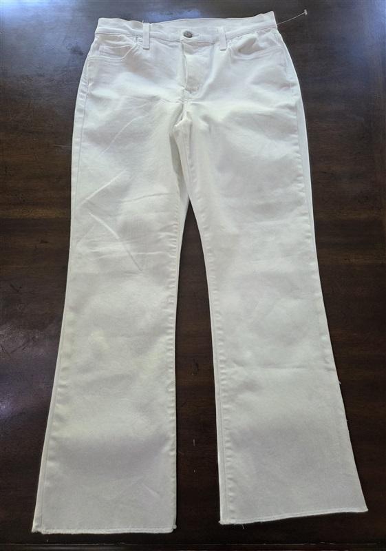 NWOT Pistola 27 Cropped Flare Jeans Cream 128520