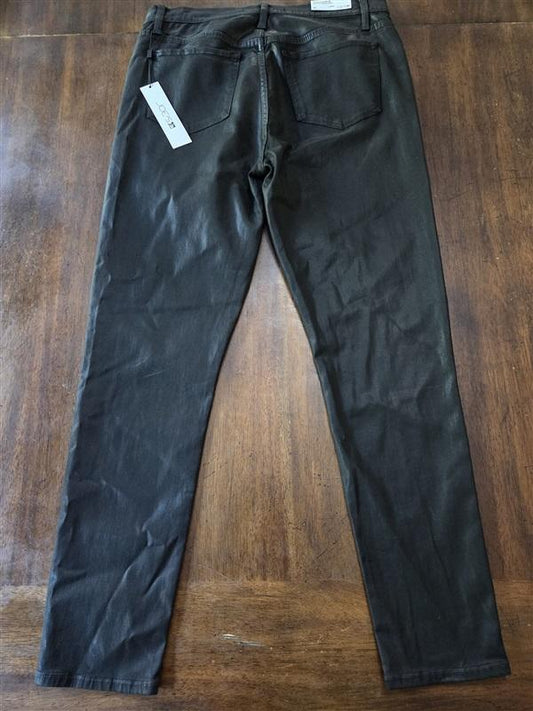 NWT Joe's Jeans 31 Charlie high Rise Skinny Ankle Coated Black Jeans 128524
