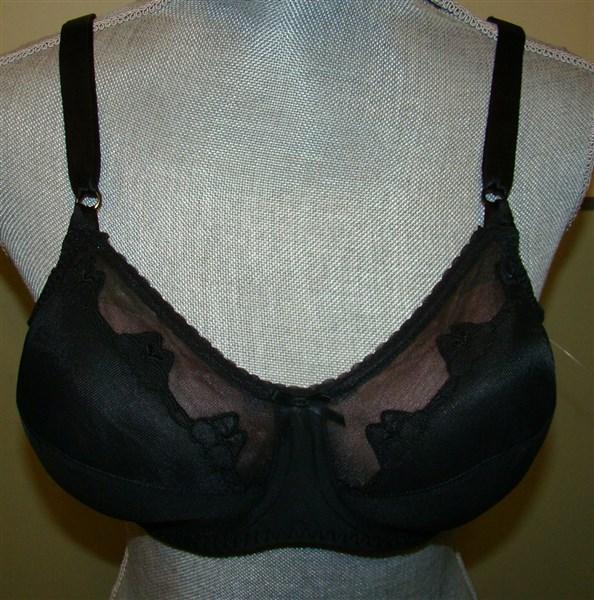 NWT Bali Flower 38C Full Coverage Bra 0180 Black 128526