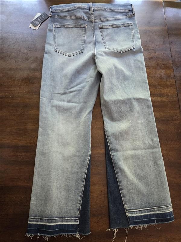 NWT Liverpool 10 30 Gia Glider Raw Hem Flare Crop Pant Alverstone 128537