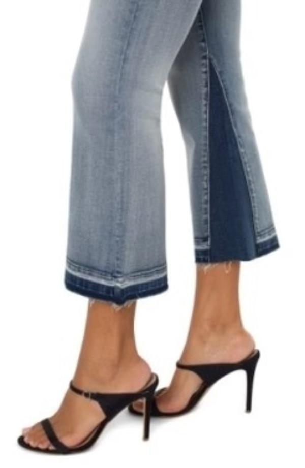 NWT Liverpool 10 30 Gia Glider Raw Hem Flare Crop Pant Alverstone 128537
