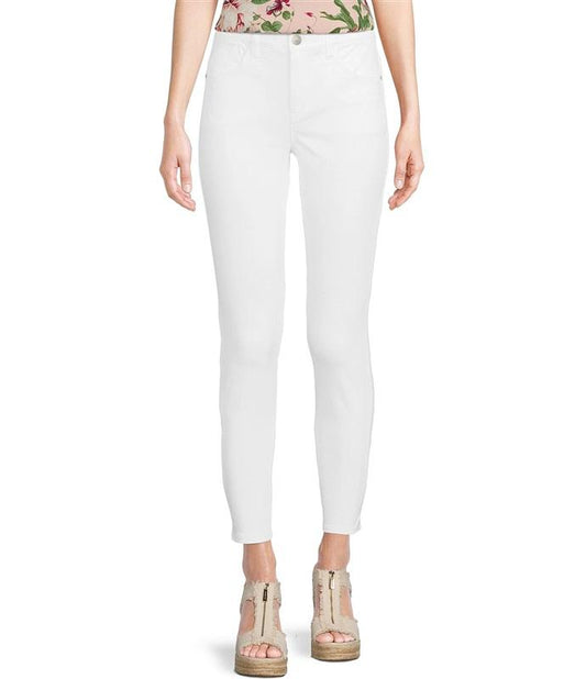 NWT Gibson Latimer 16 Perfect Fit Slim Leg Coated Jeans Pearl White 128538