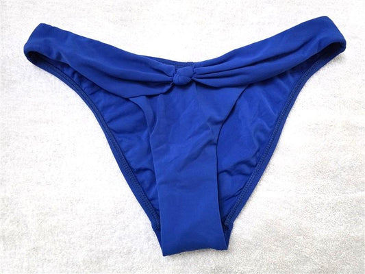 NWT Robin Piccone S Cobalt Blue Knot Front Bikini Swim Bottoms 128548