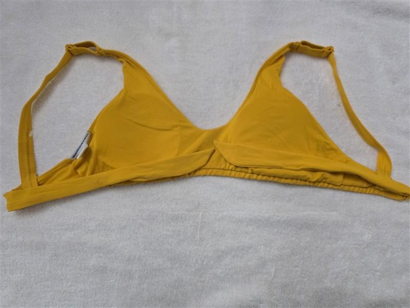 NWOT Robin Piccone Ava XS Yellow Bikini Swim Top 128550