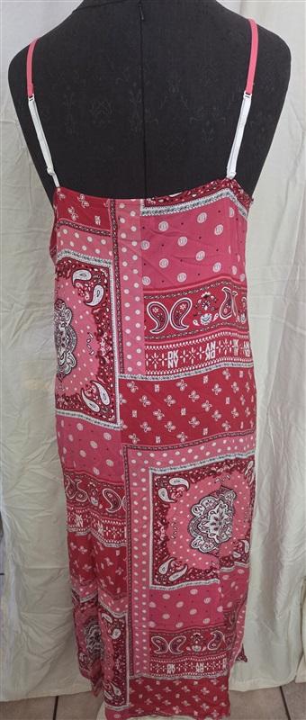 NWT DKNY Donna Karan L V Neck Sleeveless Chemise Nightgown Bandana On Hue 128596
