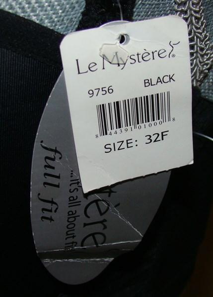 NWT Le Mystere 40F Soiree Strapless Multi Way Bra 9756 Black 128600