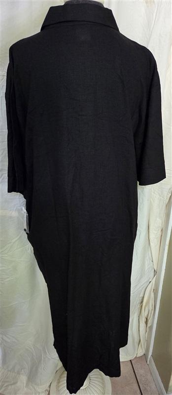 NWT NOTTIBIANCHE XL Short Sleeve V-Neck Linen Blend Kaftan Dress 128631