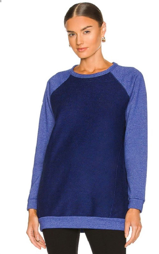 New Bobi M Relaxed Fit Raglan Sweatshirt Royale Blue #128661