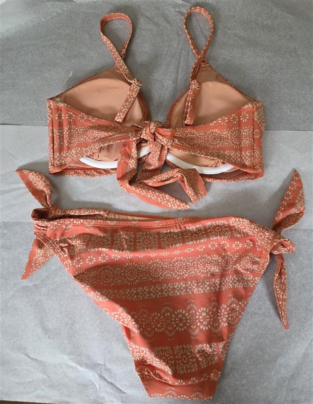 NWOT Robin Piccone M Isla Underwire Bikini Swim Top & Bottom Orange 128670