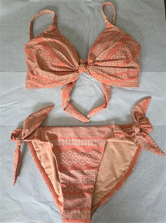 NWOT Robin Piccone M Isla Underwire Bikini Swim Top & Bottom Orange 128670