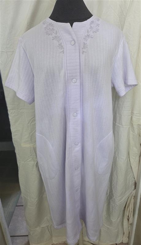 NWT Miss Elaine MD Purple Short Sleeve Snap Robe 128678
