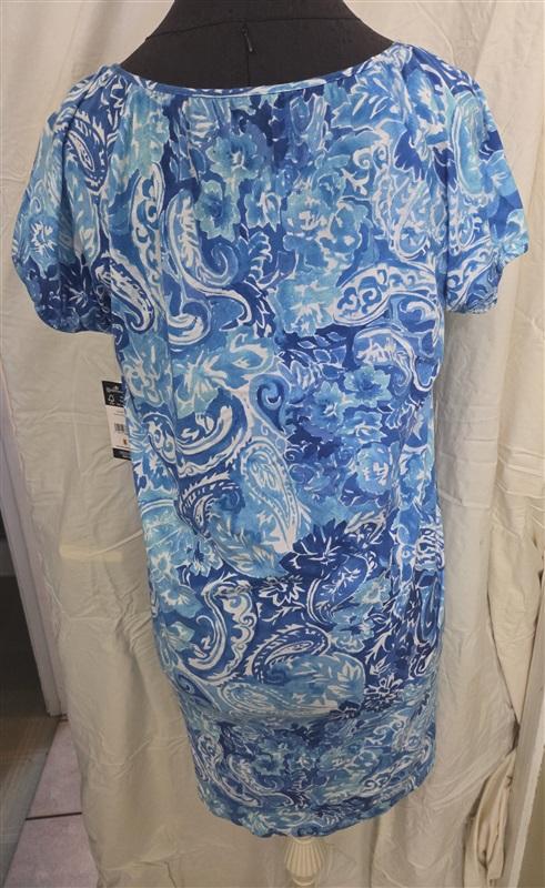 NWT Ralph Lauren S Short Sleeve Blue Paisley Nightgown 128680