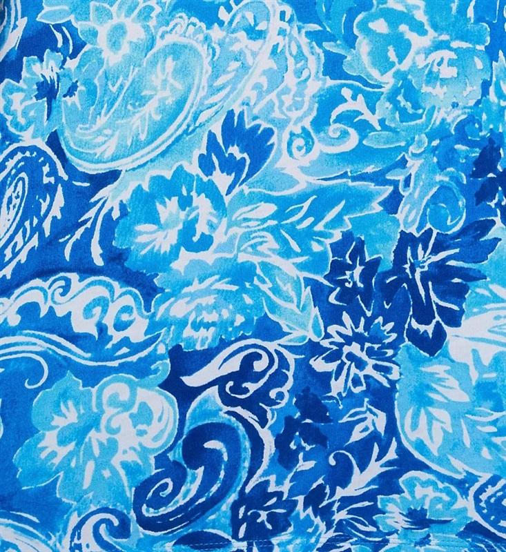 NWT Ralph Lauren S Short Sleeve Blue Paisley Nightgown 128680