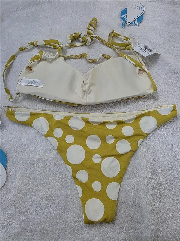 NWT Wet LA Polka Dot Swim Set Bikini XS Top S Bottom 128686