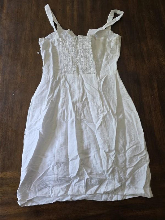 NWOT Willow & Clay M Boho Chic Solid Sample Sundress White 128709