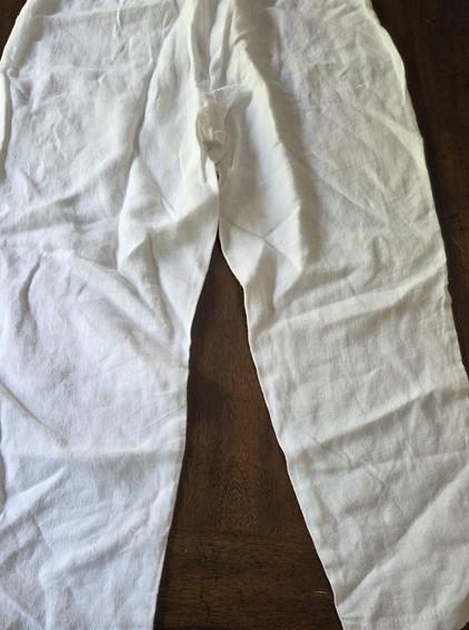 NWOT Eileen Fisher M Linen Straight Leg Pants Linen Cropped White 128710