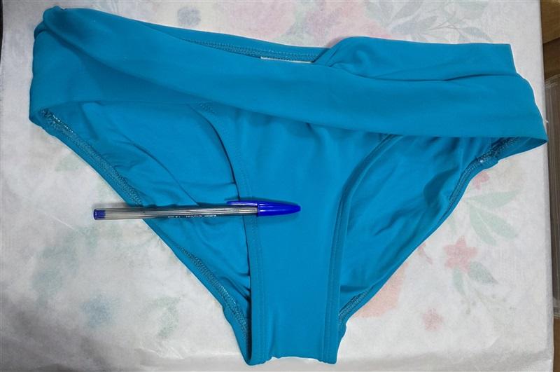 NWOT Robin Piccone Ava L Twist Teal Solid Full Bikini Swim Bottom 128725