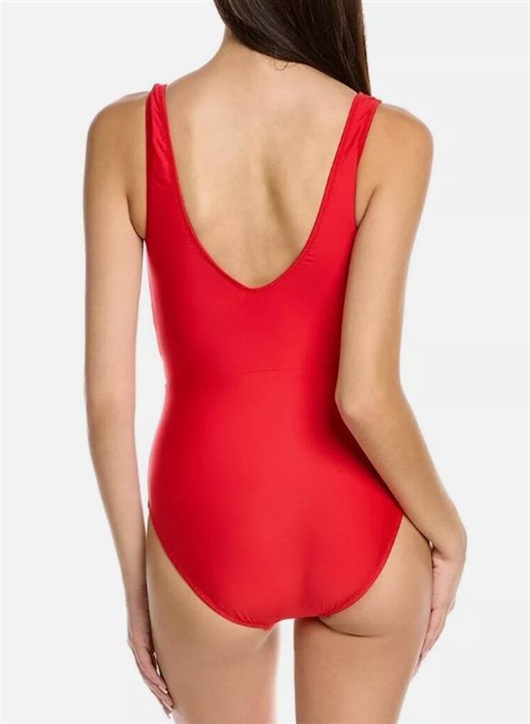 NWT Hermoza 2 Vera Color Block Red pink Surplice 1pc SwimSuit 128736