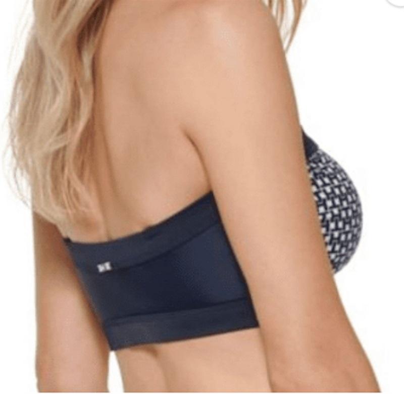 NWT Tommy Hilfiger XS Iconic Colorblock Bandeau Bikini Swim Top 128737
