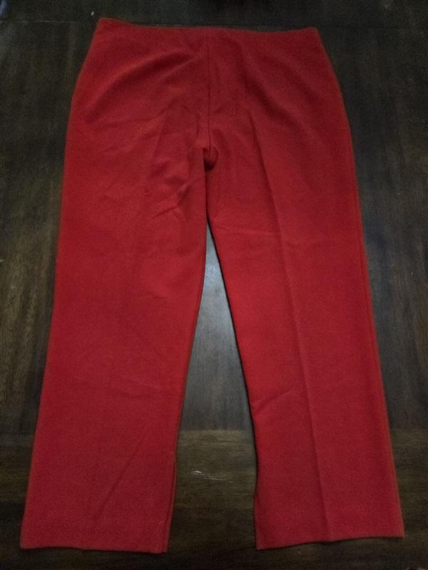NWOT Trina Turk 16 Ankle Slit Side Zip Red Pants 128743