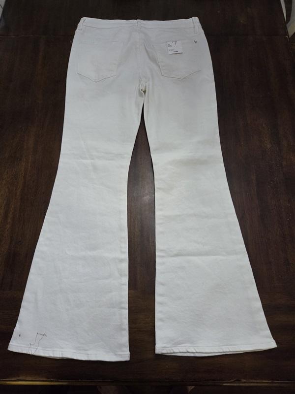 NWT Vigoss 32 Jagger Boot Cut Jeans White Stretch Denim Flare 128744