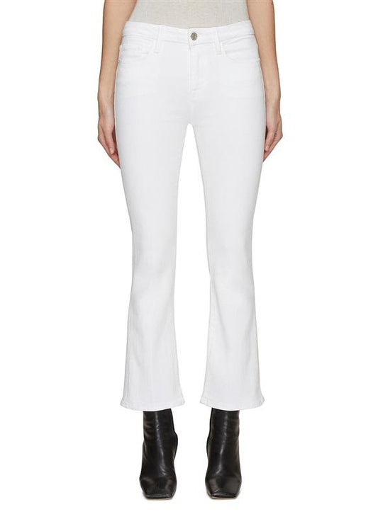 NWOTD Frame 27 Le Crop Mini Boot Cut STRETCH HIGH RISE White Jeans 128747