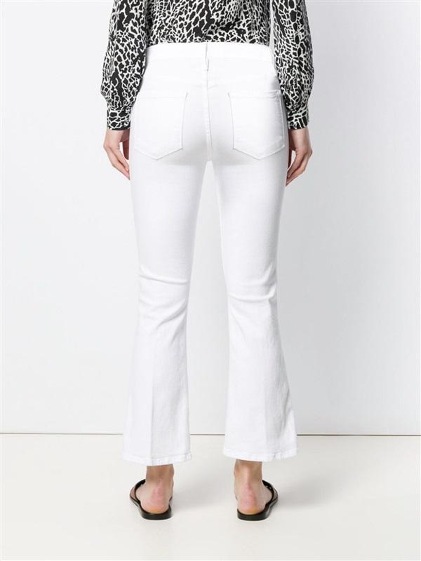 NWOTD Frame 27 Le Crop Mini Boot Cut STRETCH HIGH RISE White Jeans 128747