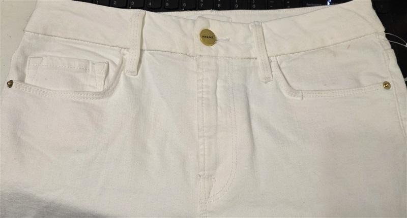 NWOTD Frame 27 Le Crop Mini Boot Cut STRETCH HIGH RISE White Jeans 128747
